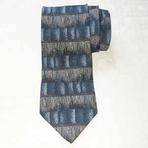 Kolte Men Classic Silk Necktie Blue Gray Bussiness Formal Wear Made In Italy